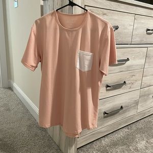 BYLT Drop Cut Short Sleeve Shirt Satin/White